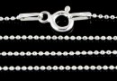 Chain, 925 silver, faceted balls, 45cm - x1