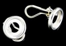 Tortite cercei clips argint 925, platou cabochon 8mm, - x1per