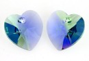 Swarovski, pandantiv inima, provence lavender-chrysolite, 10mm - x2