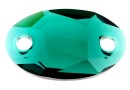 Swarovski, link oval, emerald, 28x17mm - x1