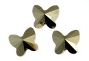Swarovski, margele fluture, metalic light gold 2x, 6mm - x2