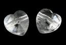Swarovski, margele inima, crystal, 8mm - x2