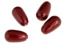 Swarovski drop pearls, bordeaux, 15x8mm - x2