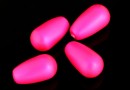 Swarovski drop pearls, neon pink, 11.5x6mm - x2