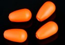 Swarovski drop pearls, neon orange, 11.5x6mm - x2