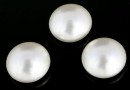 Swarovski, cabochon perla cristal, white, 6mm - x2