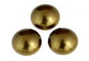 Swarovski, cabochon perla cristal, antique brass, 8mm - x2