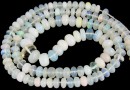Natural white opal, rondelle, 4.5-7mm