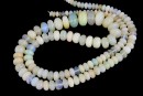 Natural ivory opal, rondelle, 3.5-8mm