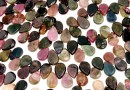 Multicolor natural tourmaline, briolette, 8.5x6mm