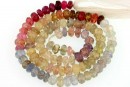 Multicolor sapphire, natural stone, faceted rondelle, 3.3mm