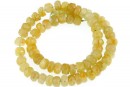 Yellow sapphire, natural stone, faceted rondelle, 4mm