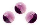 Swarovski, pandantiv rivoli, amethyst, 6mm - x10