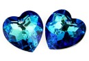 Swarovski, pandantiv inima, bermuda blue, 18mm - x1