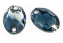 Swarovski, link, crystal-montana blend, 10x7mm - x1