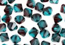 Swarovski, margele bicone, burgundy-blue zircon, 6mm - x10