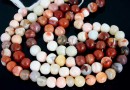 Margele mexican fire opal, rotund neregulat, 6-6.5mm