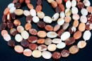 Margele mexican fire opal, oval neregulat, 9-11mm