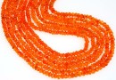 Margele carneol, natural, rondele fatetate, 3-3.2mm