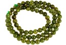 Margele granat grosular oliv natural, rotund, 5.2mm