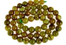 Margele granat grosular oliv natural, rotund, 7mm