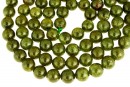Margele granat grosular oliv natural, rotund, 10mm