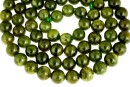 Margele granat grosular oliv natural, rotund, 10mm