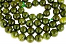 Margele granat grosular oliv natural, rotund, 11mm