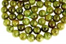 Margele granat grosular oliv natural, rotund, 11mm