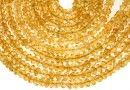 Margele citrin natural, rondele fatetate, 2.8-4mm