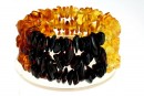 Bratara cu margele chihlimbar natural, chips, 10-12mm