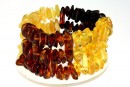 Bratara cu margele chihlimbar natural, chips, 11-13mm