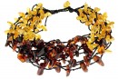 Bratara cu margele chihlimbar natural, chips, 5-7.5mm