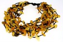 Bratara cu margele chihlimbar natural, chips, 5-7.5mm