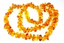 Colier cu margele chihlimbar natural, chips, 6-11mm