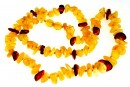 Colier cu margele chihlimbar natural, chips, 6-14mm