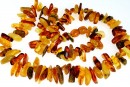Colier cu margele chihlimbar natural, chips, 7-17mm
