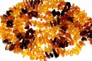 Colier cu margele chihlimbar natural, chips, 7-11mm - 130cm