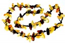 Colier cu margele chihlimbar natural, chips, 8-12mm