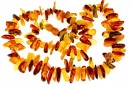 Colier cu margele chihlimbar natural, chips, 9-17mm