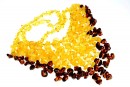 Colier cu margele chihlimbar natural, chips, 7-10mm