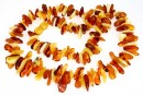 Colier cu margele chihlimbar natural, chips, 9-16mm