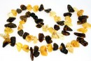 Colier cu margele chihlimbar natural, chips, 10-15mm