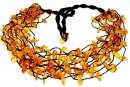 Colier cu margele chihlimbar natural, chips, 7-14mm