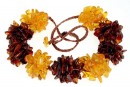 Colier cu margele chihlimbar natural, chips, 8-11mm