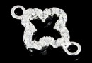 Link, cross, 925 silver, 15x10mm - x1