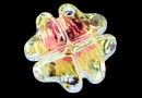 Swarovski, pandantiv trifoi, aurore boreale, 19mm - x1