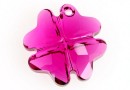 Swarovski, pandantiv trifoi, fuchsia, 19mm - x1