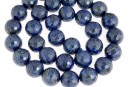 Margele lapis lazuli natural, rotund microfatetat, 12mm