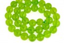 Margele cuart verde lime, rotund, 10mm